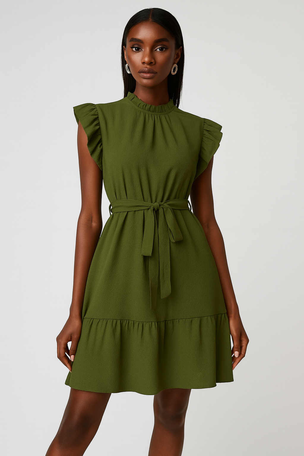 Robe vert treillis Élégance d’Été