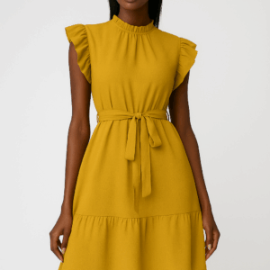 Robe Jaune Moutard Élégance d’Été