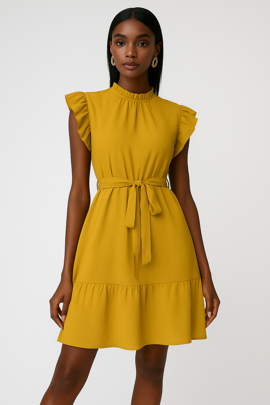 Robe Jaune Moutard Élégance d’Été