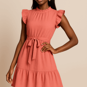 Robe Saumon Élégance d’Été