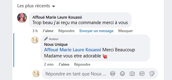 Témoignage cliente Nous Unique