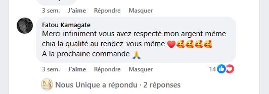Témoignage cliente Nous Unique