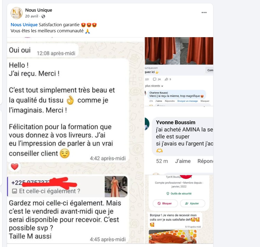 Témoignage cliente Nous Unique
